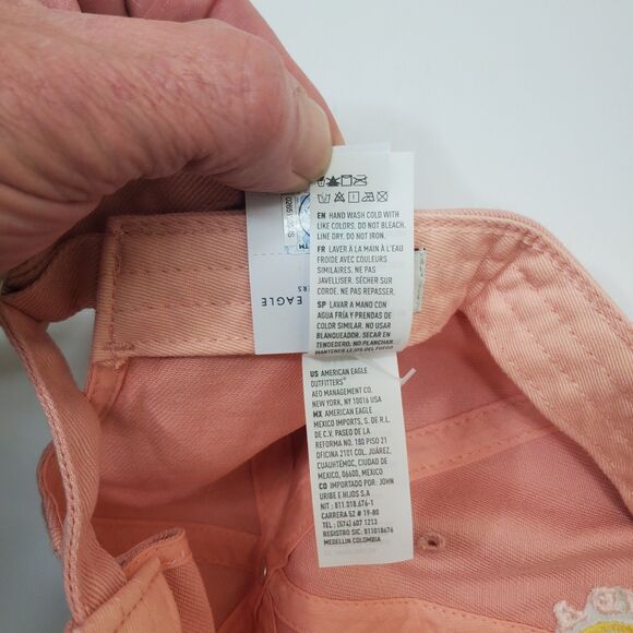 Have A Nice Day Pink Cap Hat Baseball Adjustable Strap Back American Eagle NWT - Picture 8 of 11